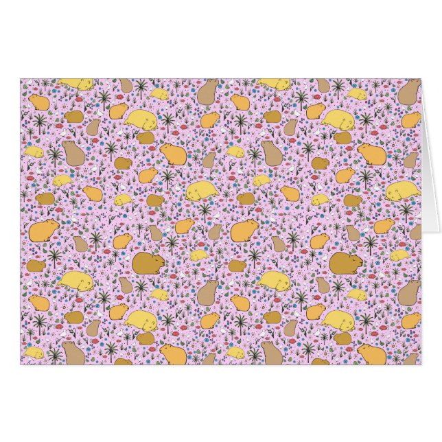 Capybaras in Pink (Front Horizontal)