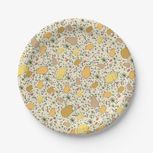 Capybaras in Yellow Paper Plate (Front)