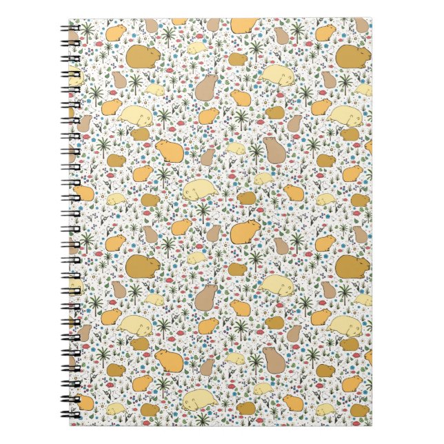 Capybaras in Yellow Spiral Notebook (Front)