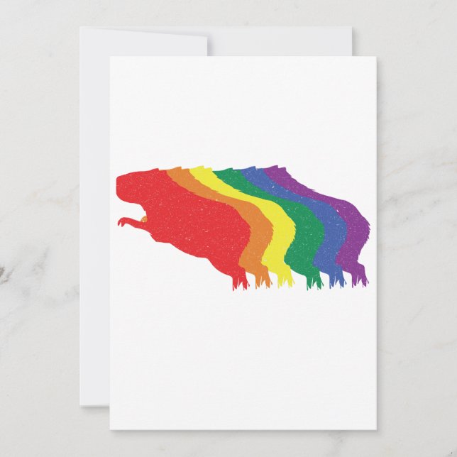 Capybaras LGBTQ Rainbow Water Pig Transgender   Thank You Card (Front)