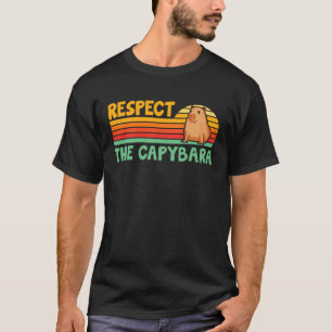 Capybaras Respect The Capybara Cavy Rodent Kids T-Shirt