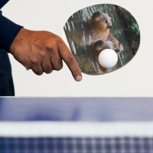 Capybaras' Swimming In The River,  Ping Pong Paddle