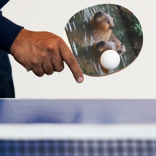 Capybaras' Swimming In The River,  Ping Pong Paddle (Insitu)