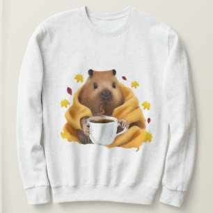 CapyBarri in a Cosy Blanket Chilling and Drinking  Sweatshirt