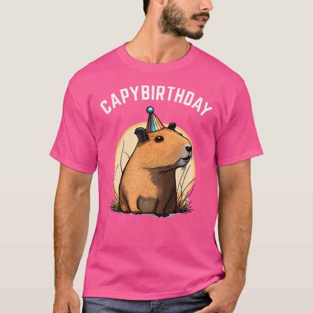 Capybirthday Birthday Capybara T-Shirt (Front)