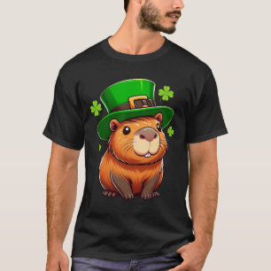 Capybyra St Patricks Hat Leprechaun Funny Irish Ca T-Shirt