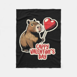 Capybyra Valentine Fleece Blanket