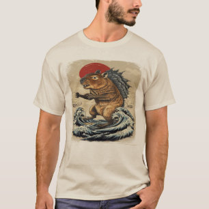 Capyzilla Capybara Retro Vintage Japanese Kaiju  T-Shirt