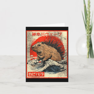 Capyzilla _ Kanagwa Wave Japan _ Cool Rodent Capyb Card