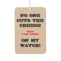 Car Air Freshener with Funny Comment