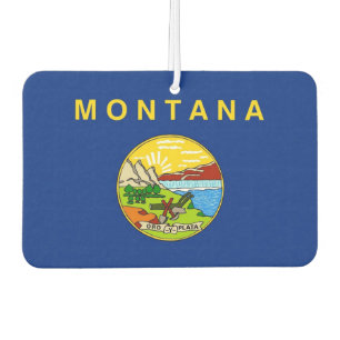 Car Air Fresheners with Flag of Montana, USA