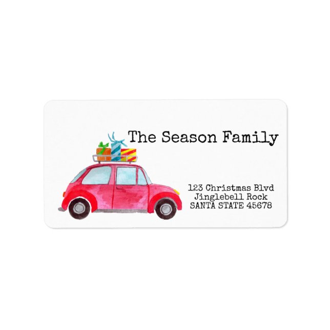 Car and Christmas gifts Label (Front)