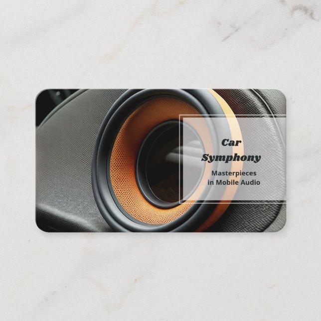 Car Audio Stereo Business Card (Front)