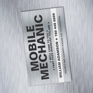 CAR / AUTO MECHANIC AUTOMOTIVE REPAIR SERVICE MAGNETIC BUSINESS CARD