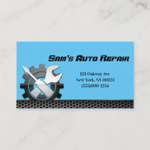 Car Auto Mechanic Repair Service Business Card
