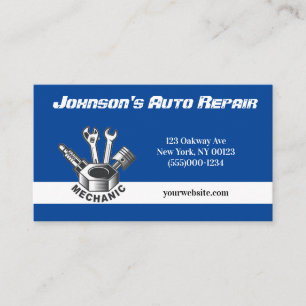 Car Auto Mechanic Repair Service Business Card