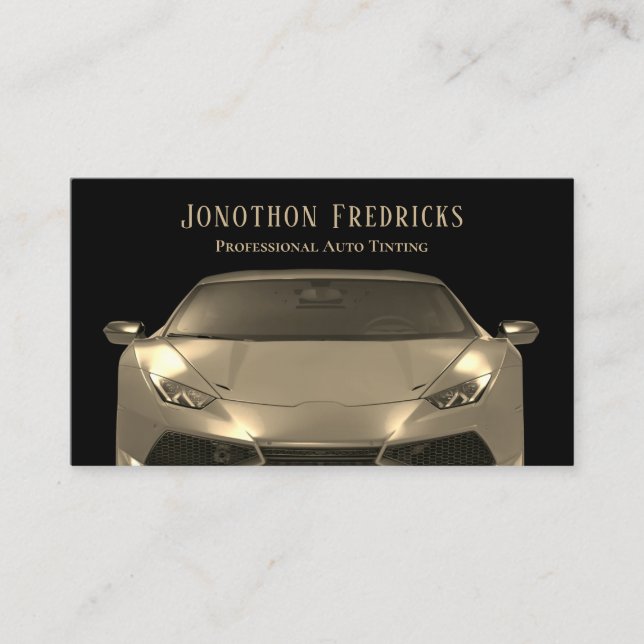 Car Auto Tinting Detailing Service Professional Business Card (Front)