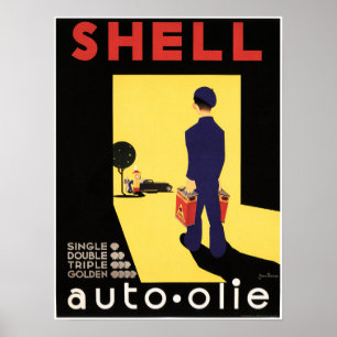 CAR AUTOMOTIVE OIL LUBRICANTS Vintage Advertising Poster