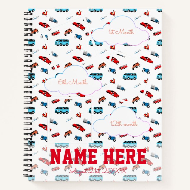 Car birthday party Milestone Guest Book (Front)