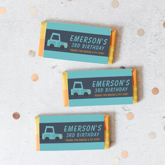 Car Boy's Birthday Candy Bar Wrapper Favour (Creator Uploaded)