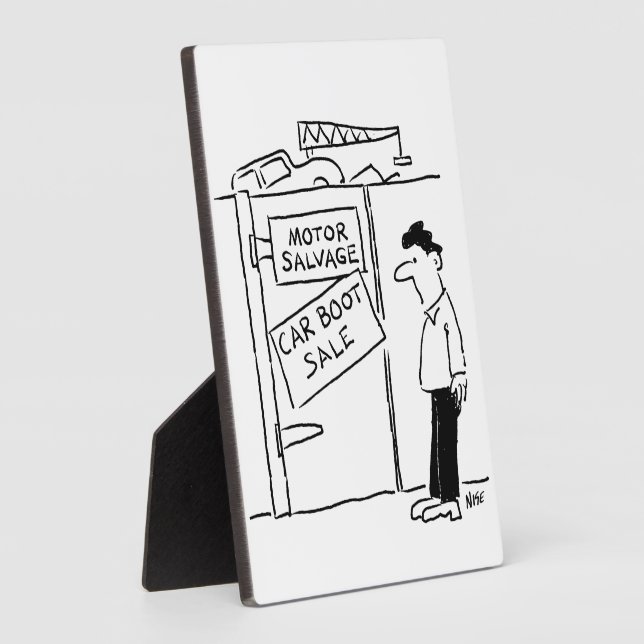 Car Breakers Scrapyard Car Boot Sale. Funny Plaque (Side)