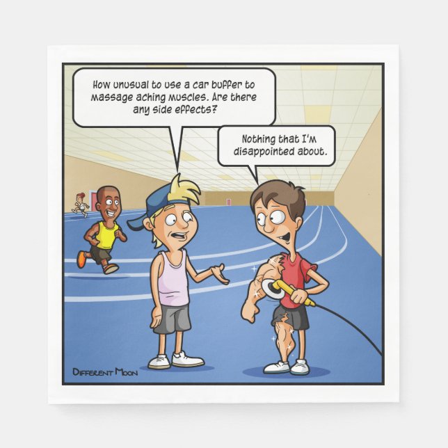Car Buffer Massage Funny Party Napkins (Front)