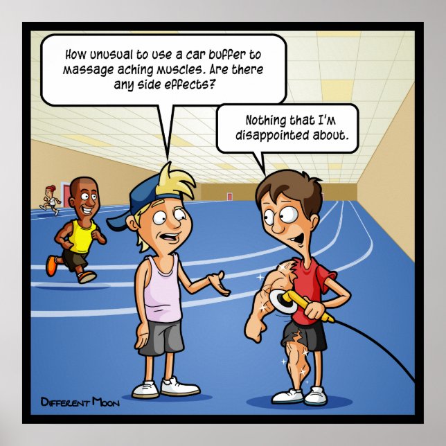 Car Buffer Massage Funny Poster (Front)