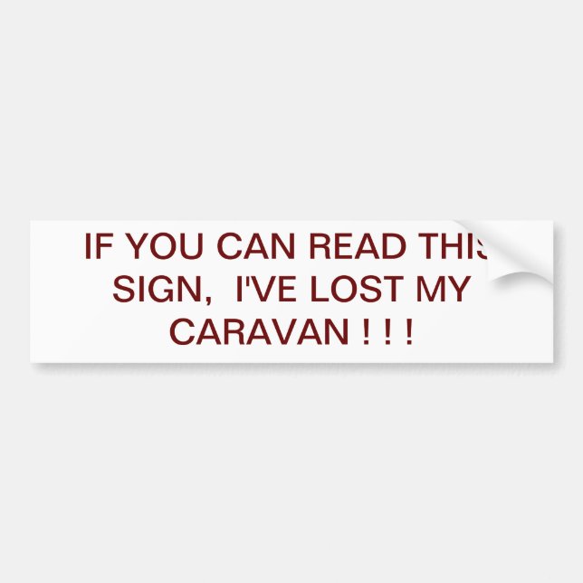 Car bumper sticker (Front)