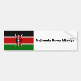Car Bumper Sticker: proud to be Kenyan Bumper Sticker