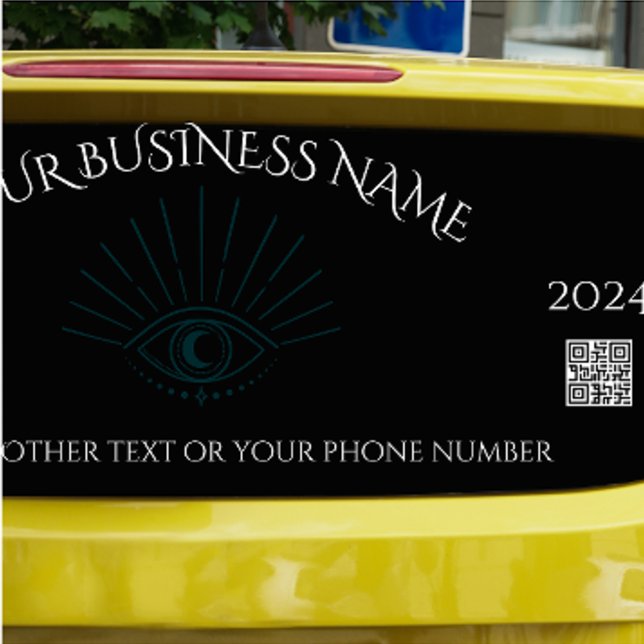 Car Business Window Cling (An example of how your decal may look! Results may vary. )