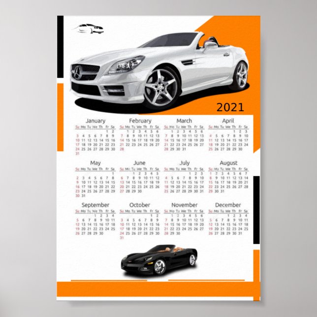 Car calendar poster (Front)