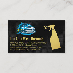 Car Care Auto Wash Cleaners Business Card