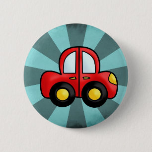 Car cartoon 6 cm round badge
