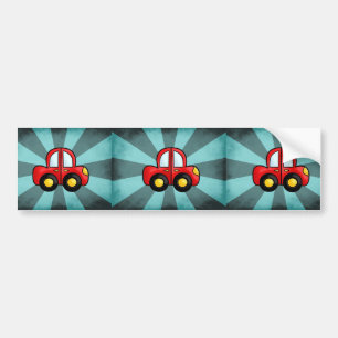 Car cartoon bumper sticker