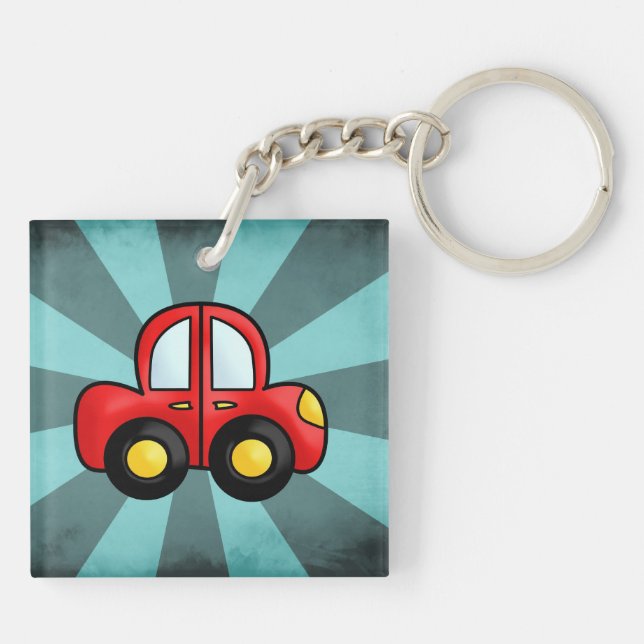Car cartoon key ring (Back)