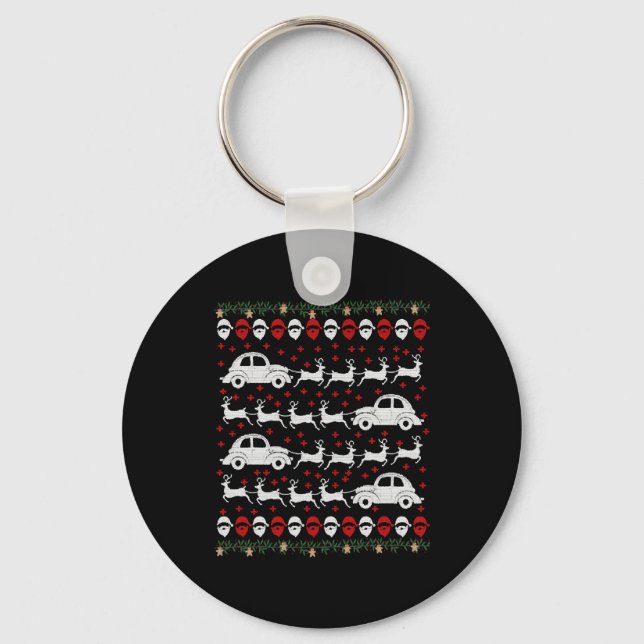 Car Christmas  Key Ring (Front)