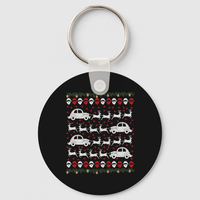 Car Christmas  Key Ring (Front)