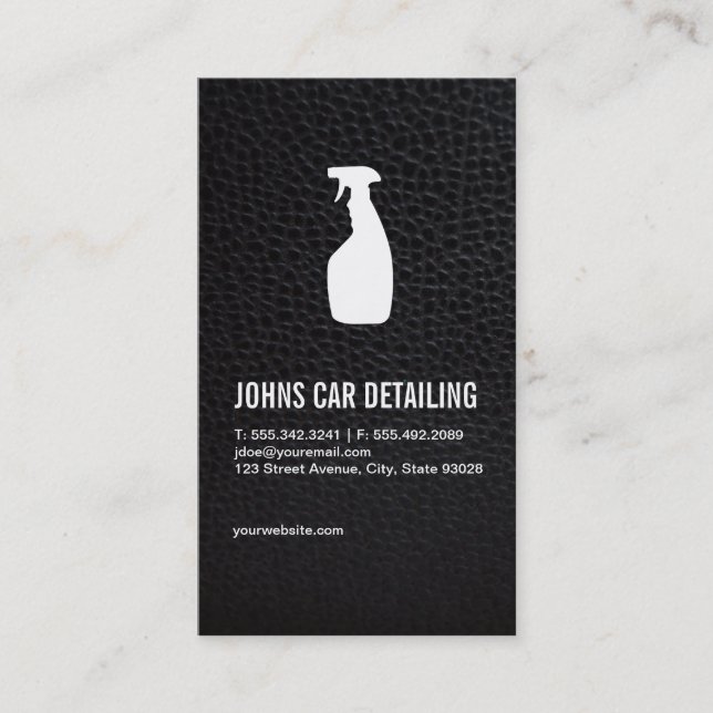 Car Cleaning Business Card (Front)