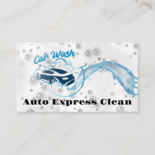 Car Cleaning Soap and Water Business Card