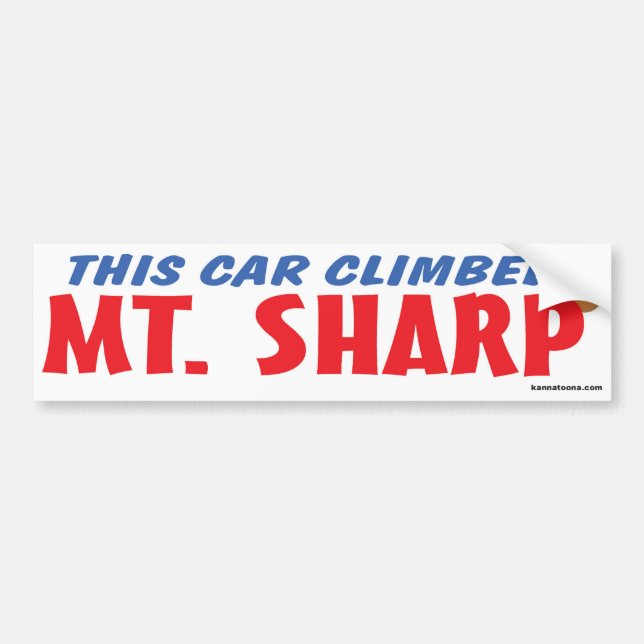 Car Climbed Mt Sharp Bumper Sticker (Front)