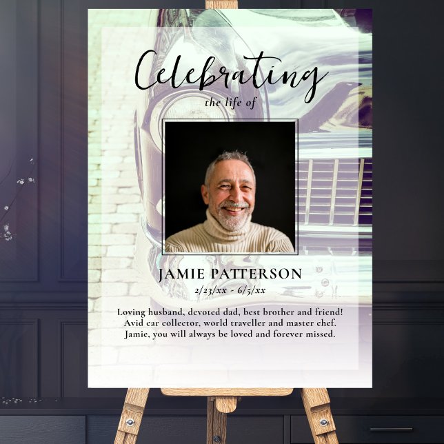 Car Collector Celebration of Life Photo, Funeral Poster (Creator Uploaded)