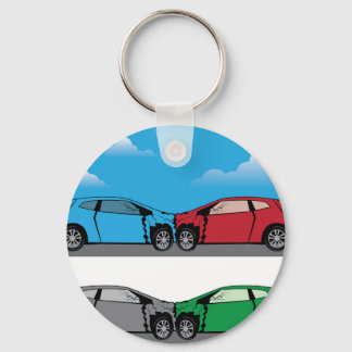 Car Crash vector Key Ring