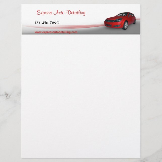 Car Dealer Custom Letterhead (Front)