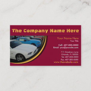 Car Dealership & Auto Sales Associate Business Card