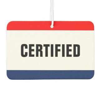 Car Dealership Certified Promotion Customisable Air Freshener