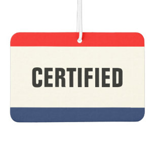 Car Dealership Certified Promotion Customisable Car Air Freshener