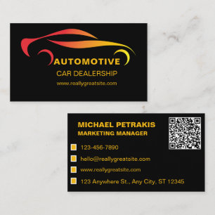 Car Dealership QR Code  Business Card
