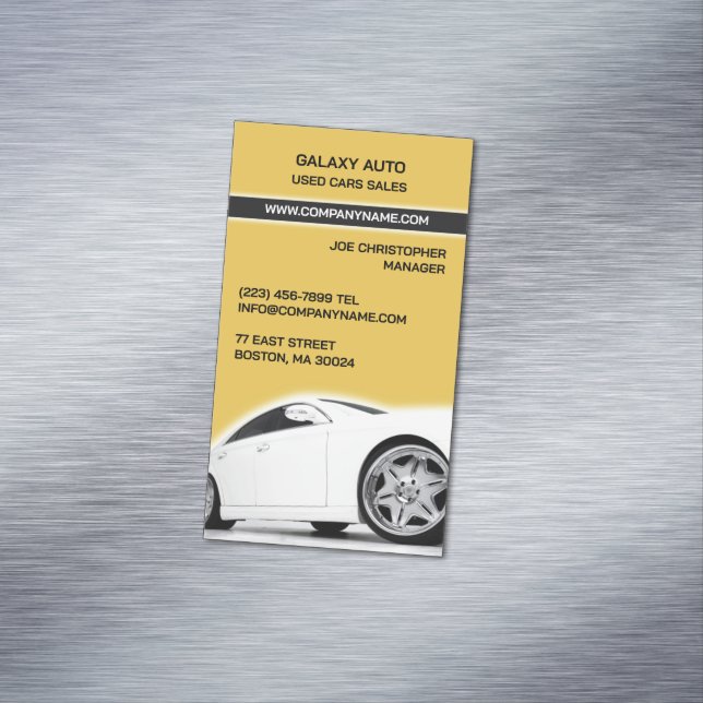 Car Dealership Repair Magnetic Business Card (In Situ)