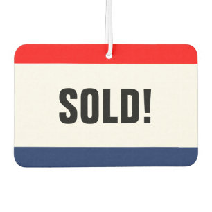 Car Dealership Sold Promotion Customisable Air Freshener