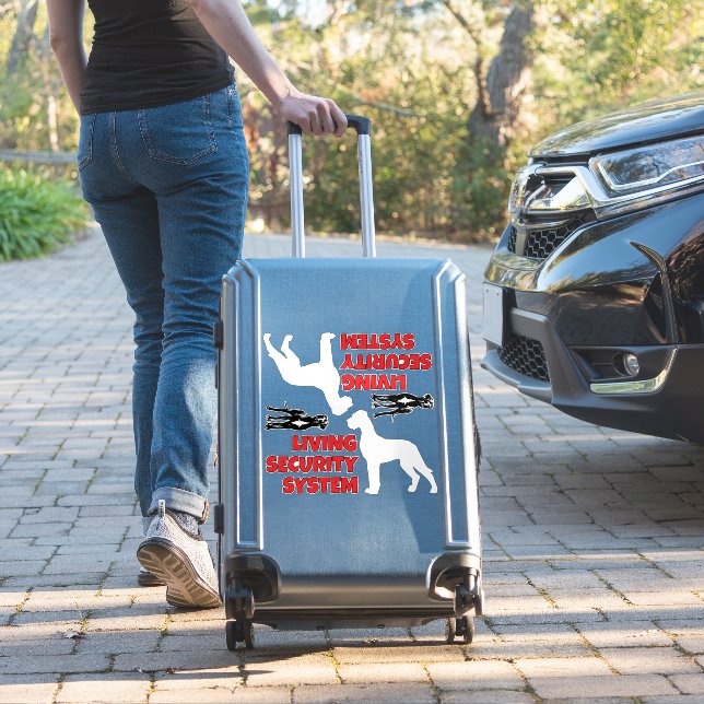 Car Decal Living Security System  (Suitcase Insitu)